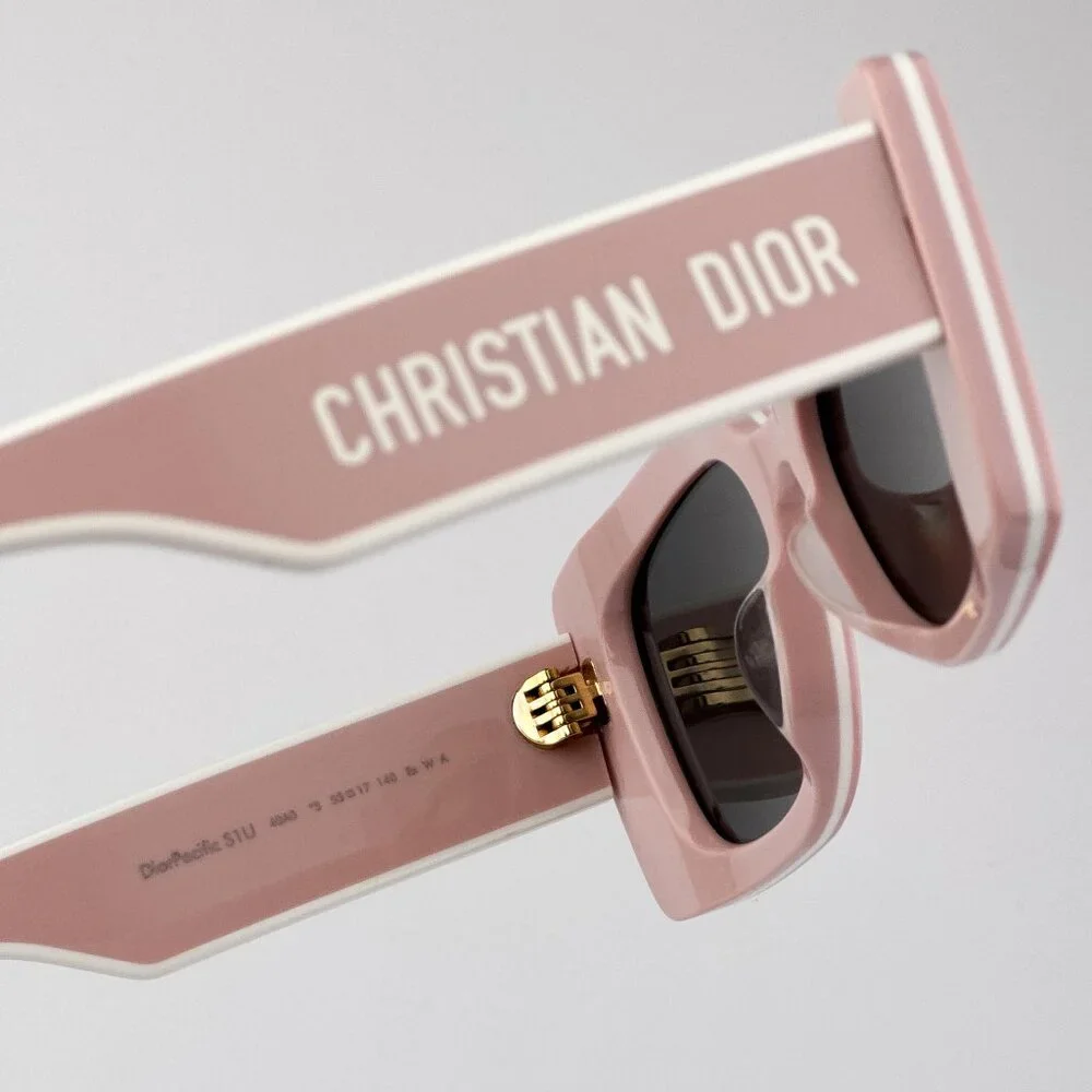Dior DIORPACIFIC S1U Sunglasses – Pink & White Rectangle Frame | Model 40A0